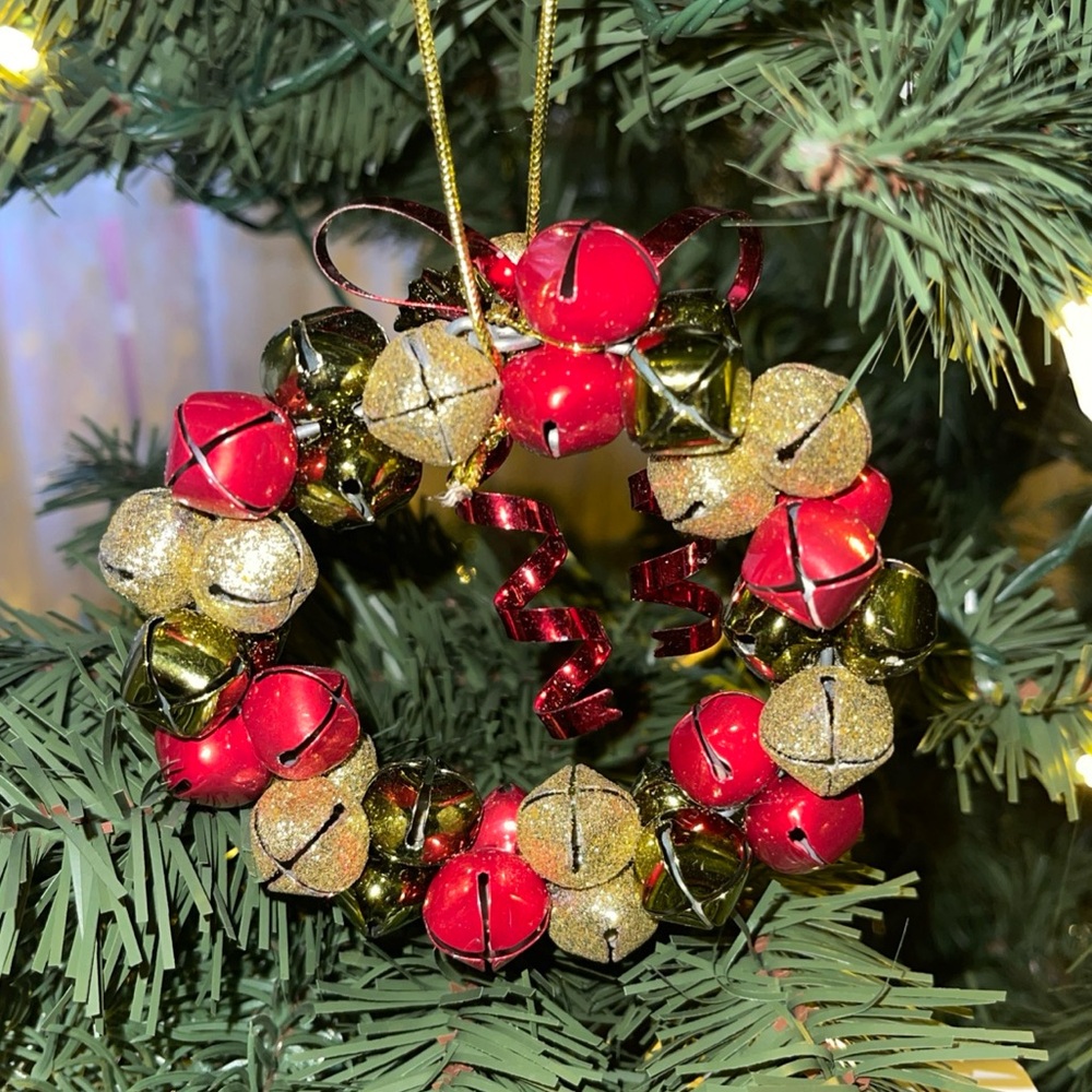 Christmas Jingle Bell Door Wreath/Tree Ornament Festive Holiday Home Decoration